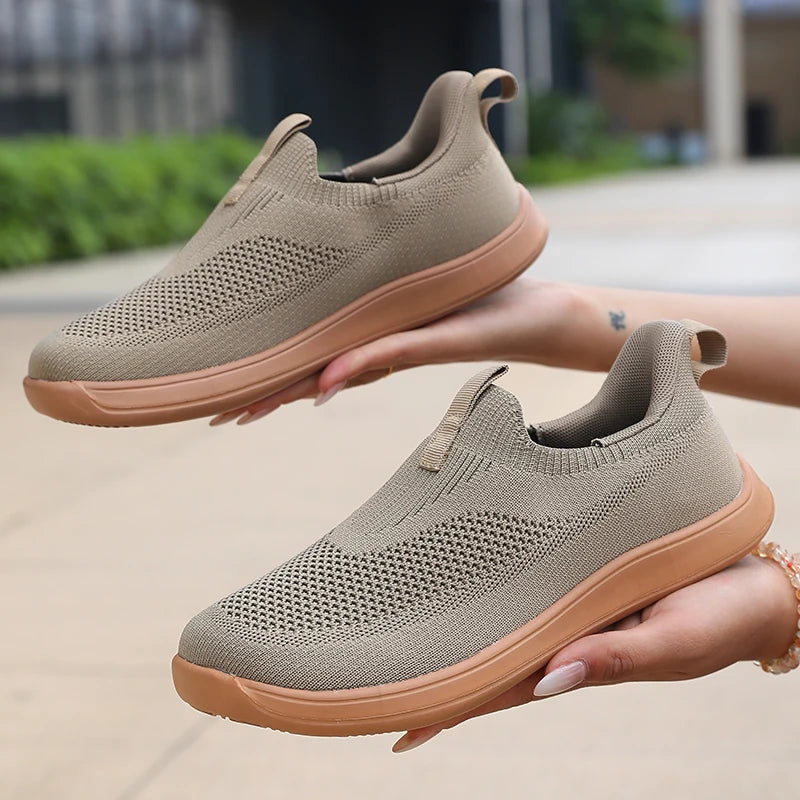 ZULIWAGN Breathable Mesh Slip-On Sneakers – Lightweight Men's Shoes Mesh Slip-On Sneakers Axl