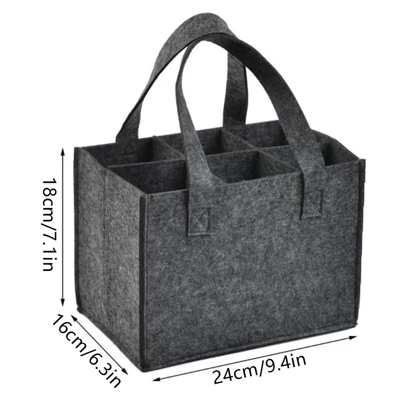 Foldable 6-Bottle Wine Carrier Bag – Waterproof Travel Tote Wine Bottle Carrier Axl