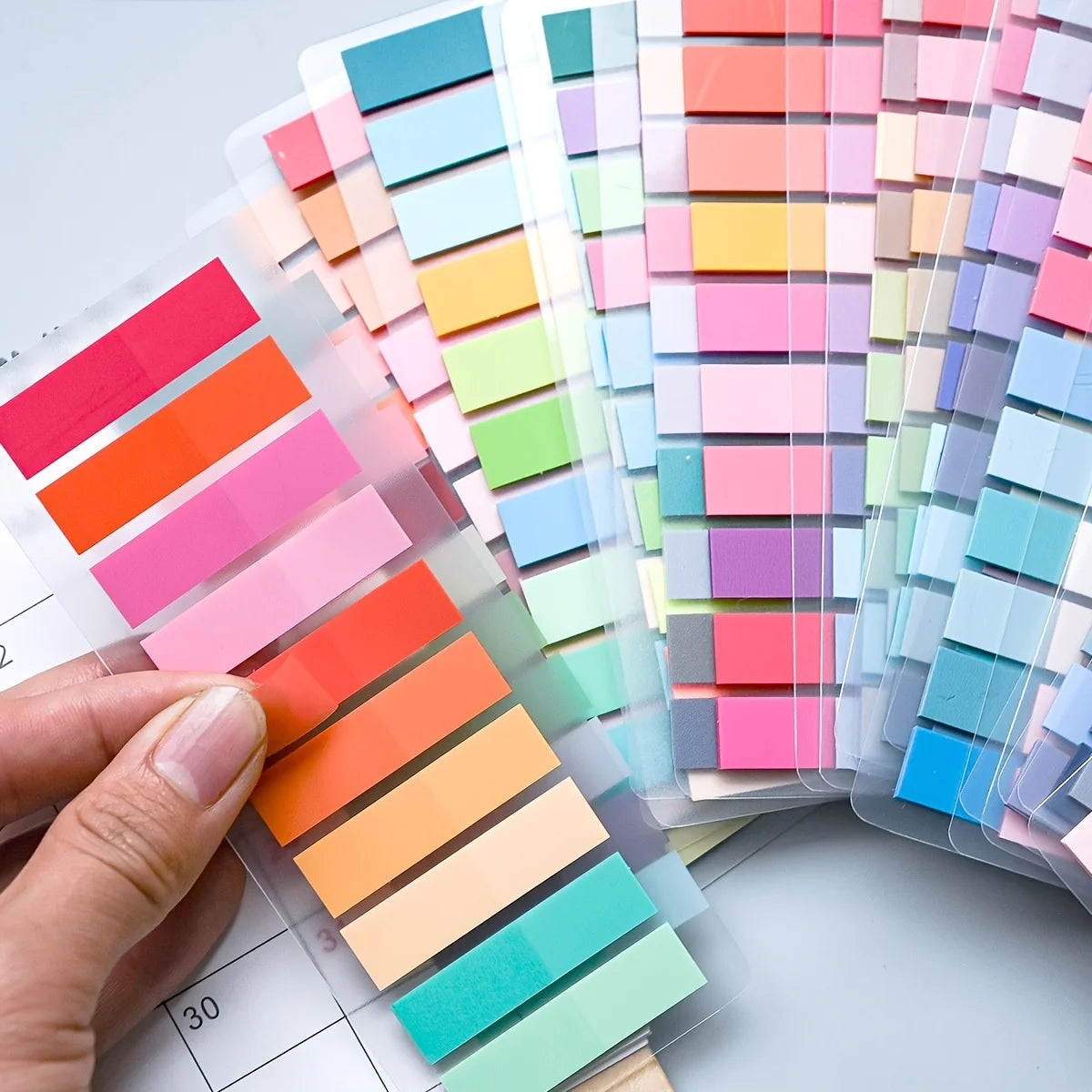 5000 Morandi Color Index Tabs – Transparent PET Sticky Notes Index Tab Sticky Notes Axl