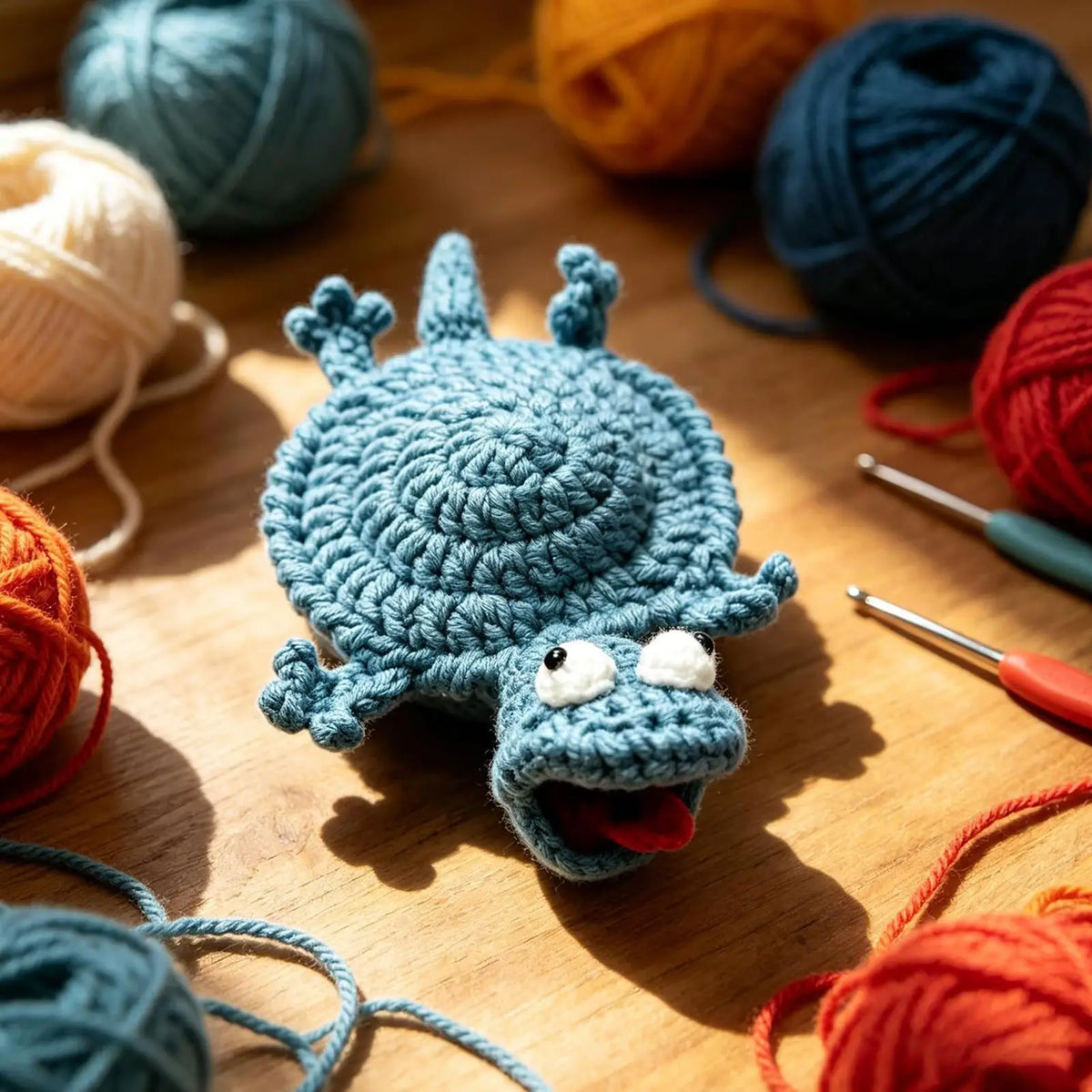 Crochet Lizard Coaster – Funny Animal Cotton Drink Mat Gift Crochet Coaster Axl