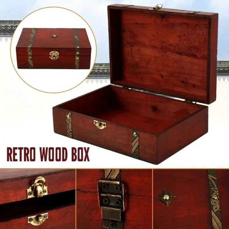 Retro Wooden Keepsake Box – Jewelry, Art & Gift Storage Wooden Keepsake Box Axl