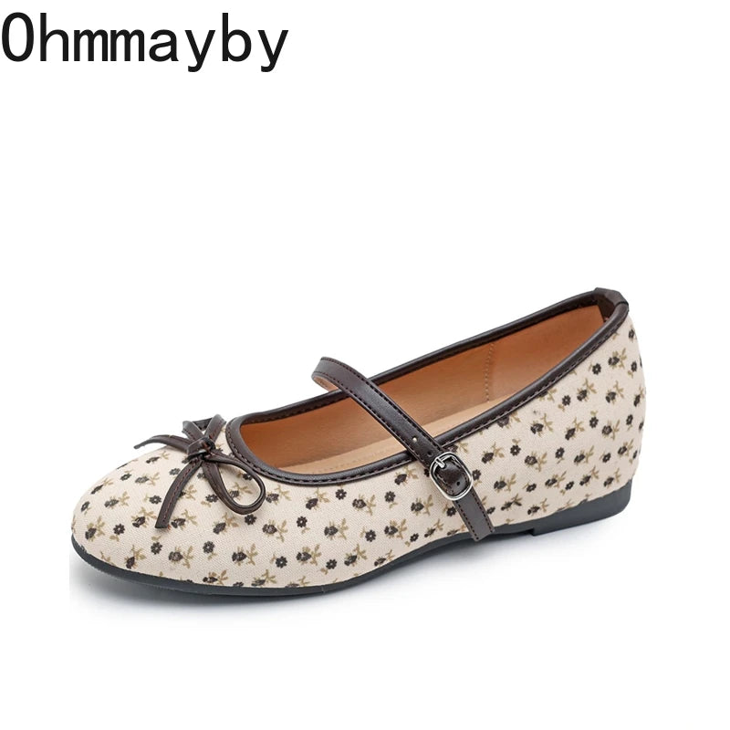 Women's Polka Dot Mary Jane Pumps – Round Toe Buckle Ballet Flats Mary Jane Pumps Axl