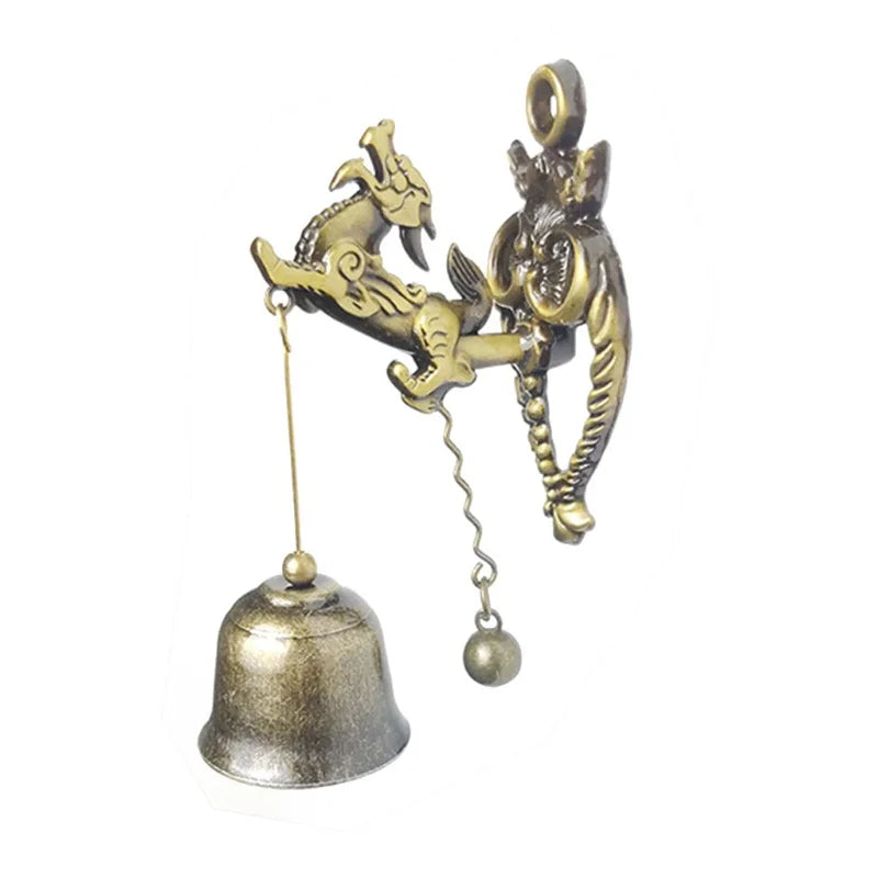 Vintage Metal Bell Wind Chime – Magnetic Door Wall Ornament Wind Chime Ornament Axl Dark Khaki