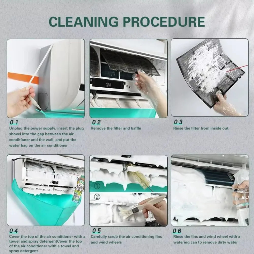 Air Conditioner Cleaning Kit – Leak-Proof Cover & Drain Pipe AC Cleaning Kit Axl