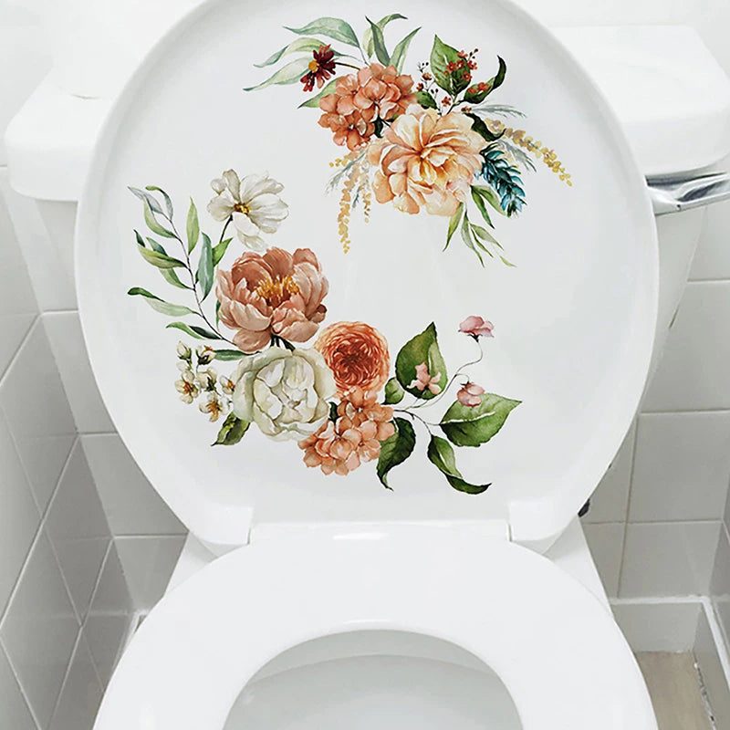 Butterfly Flower Toilet Seat Sticker – DIY Removable Decal Bathroom Decor Sticker Axl
