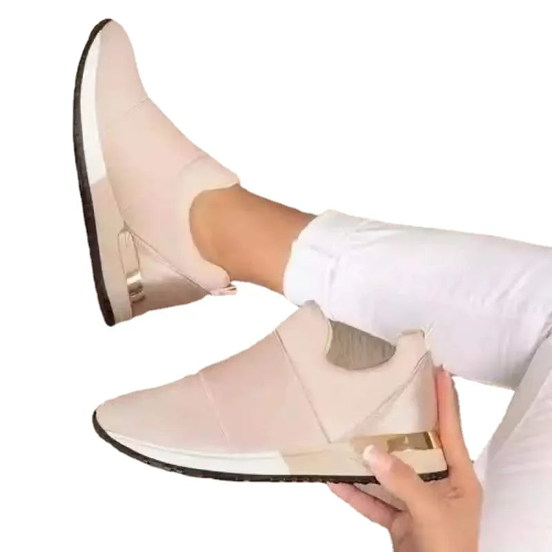 Women's Breathable Mesh Slip-On Sneakers | Casual Vulcanize Slip-On Sneakers Axl