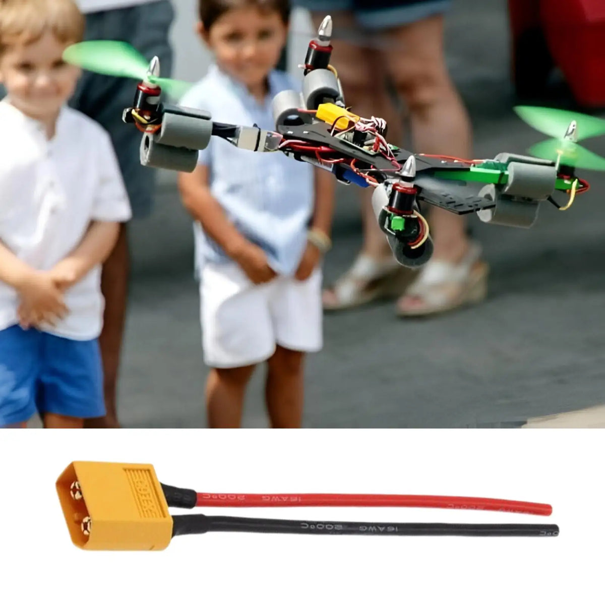 XT60 Y Splitter 16AWG Parallel Battery Cable for RC, Drone & RV Battery Connector Cable Axl