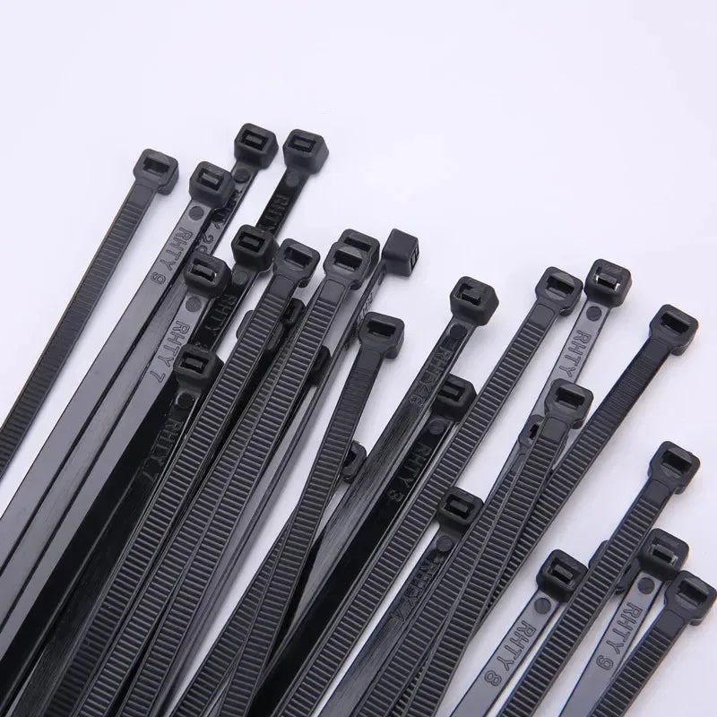 Black Nylon Cable Ties 250PCS – Self-Locking Zip Wrap Straps Nylon Cable Ties Axl