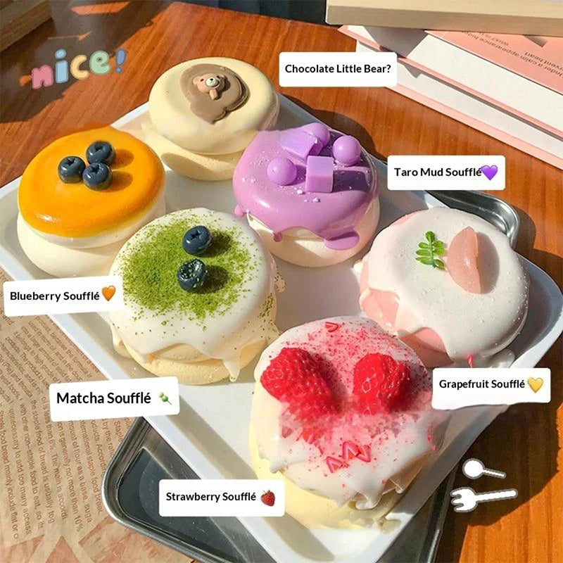 Strawberry Soufflé Slow-Rising Fidget Toy – Kids Gift & Desk Decor Slow Rising Fidget Toy Axl