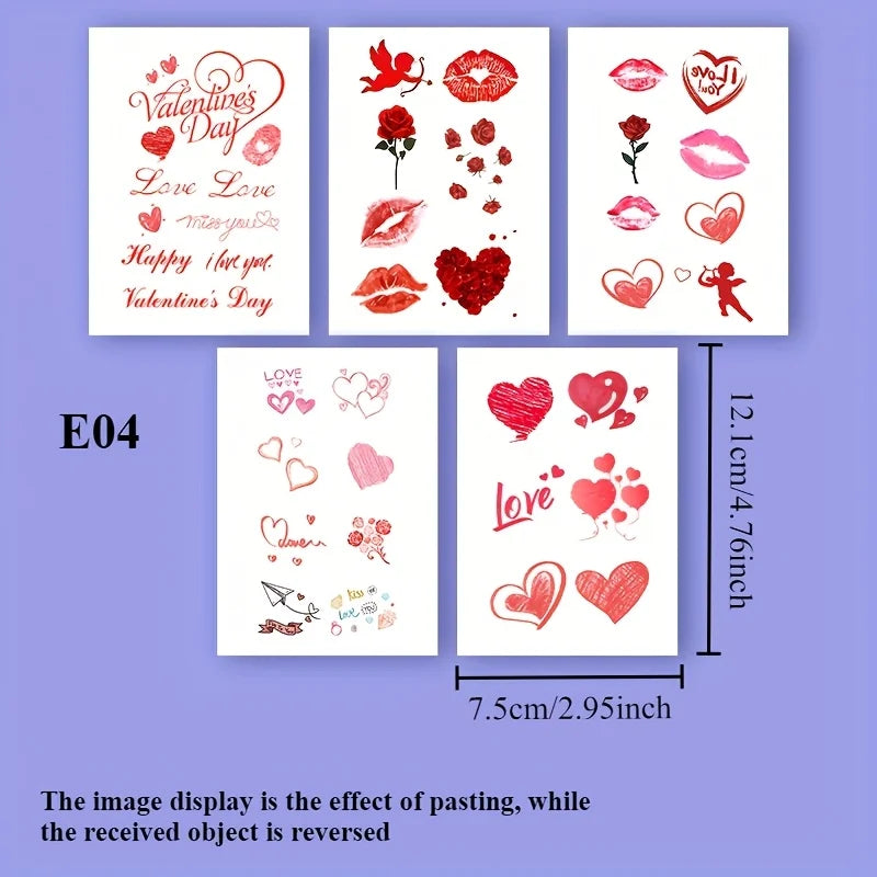 Temporary Tattoo Stickers – 40 Designs, Valentine's & Weddings Temporary Tattoo Stickers Axl