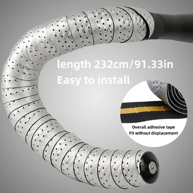 Road Bike Handlebar Tape – Carbon PU Non-Slip Drop Bar Wrap Handlebar Tape Axl