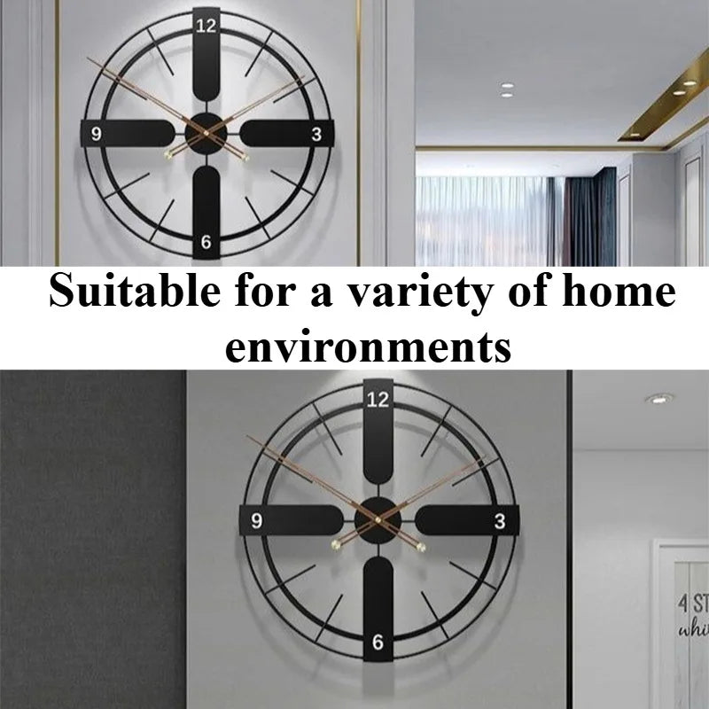 Nordic Luxury Large Silent Acrylic Wall Clock – Modern Decor Wall Clock Axl