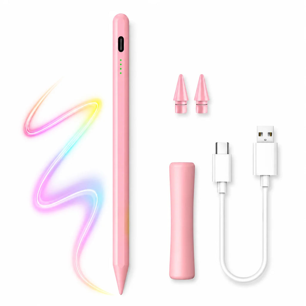 Magnetic Smart Stylus for iPad – USB-C Fast Charge & Palm Rejection iPad Stylus Pen Axl Pink