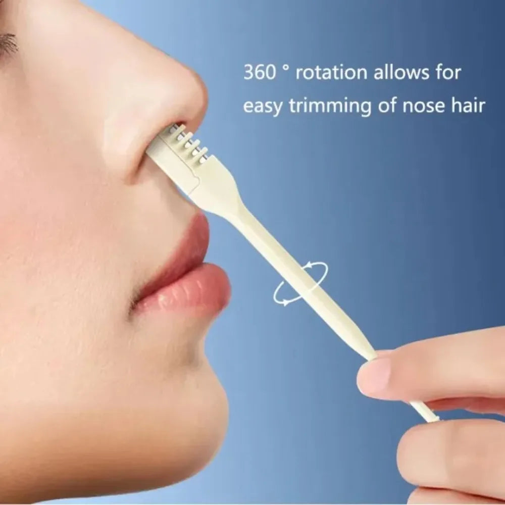 2-in-1 Nose Hair Trimmer & Ear Cleaner – 360° Manual Nose & Ear Trimmer Axl