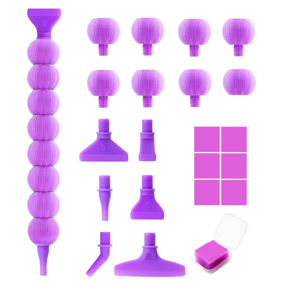 5D Diamond Painting Pen Kit – 12 Pen Tips & Clay Included