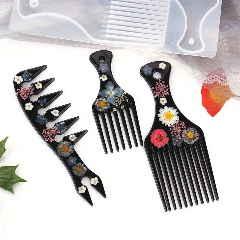 Silicone African Comb Epoxy Resin Mold – DIY Jewelry Craft Resin Craft Mold Axl Default Title