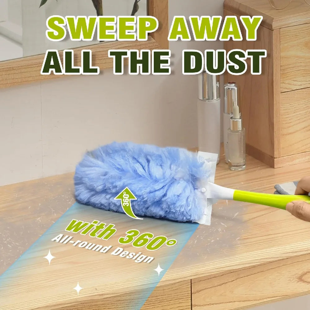 Microfiber Duster Refills 10-Pack – 360° Rotating, Unscented Duster Refills Axl