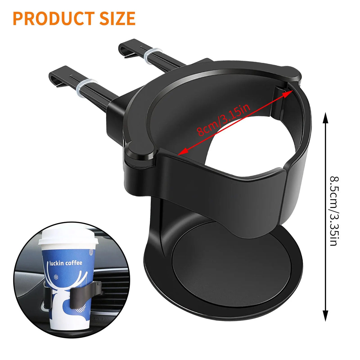 Car Air Vent Cup Holder – Universal Drink & Bottle Rack Car Cup Holder Axl