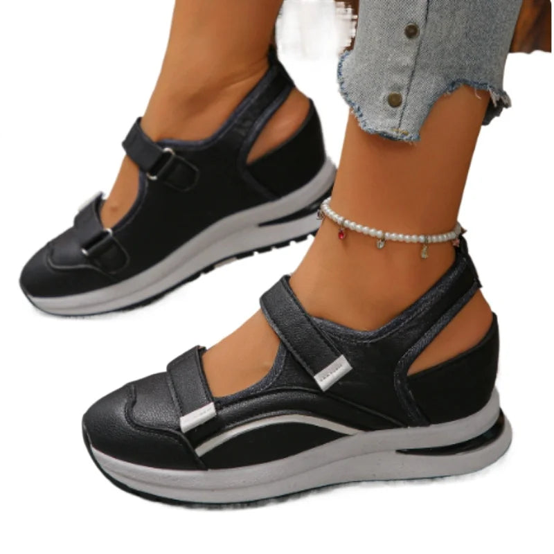 Women's Wedge Platform Sandals – Roma Retro Buckle Strap Heels Wedge Platform Sandals Axl
