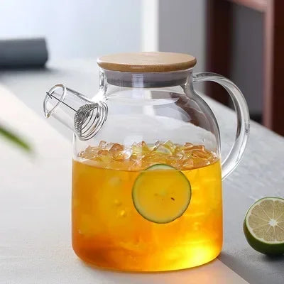 KEMORELA Clear Borosilicate Glass Teapot 1L & 1.8L | Tea Kettle Glass Teapot Axl 1800ML