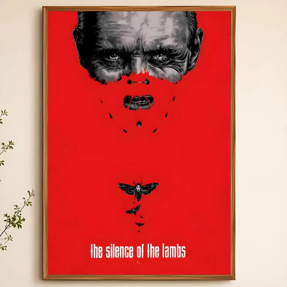 Silence of the Lambs PVC Wall Poster – Peel & Stick HD Art Movie Wall Poster Axl White03 40X50cmNoframe