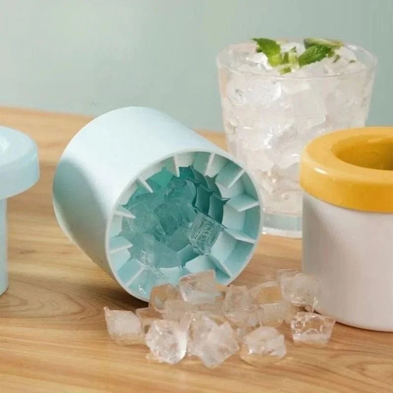 Mini Silicone Round Ice Cube Mold & Storage Box – DIY Ice Maker Ice Cube Mold Axl