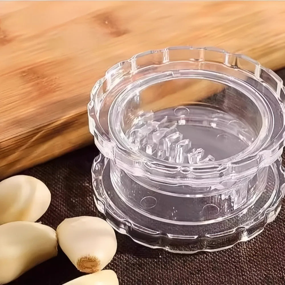 2-Pc Manual Garlic Grinder Twisting Press – Kitchen Gadget Garlic Press Axl