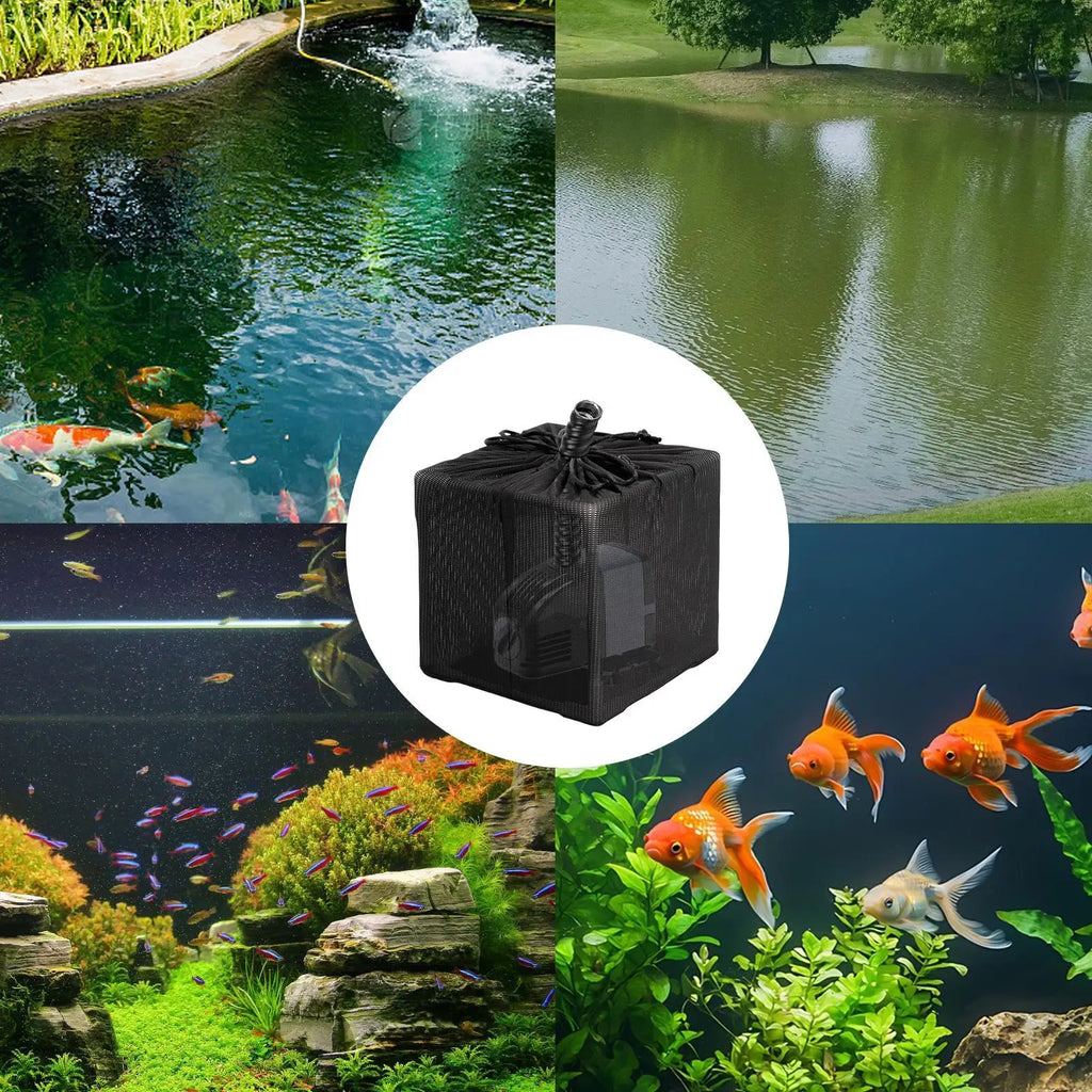 Drawstring Mesh Pump Filter Bag – Pond, Aquarium & Fountain Pond Pump Filter Bag Axl