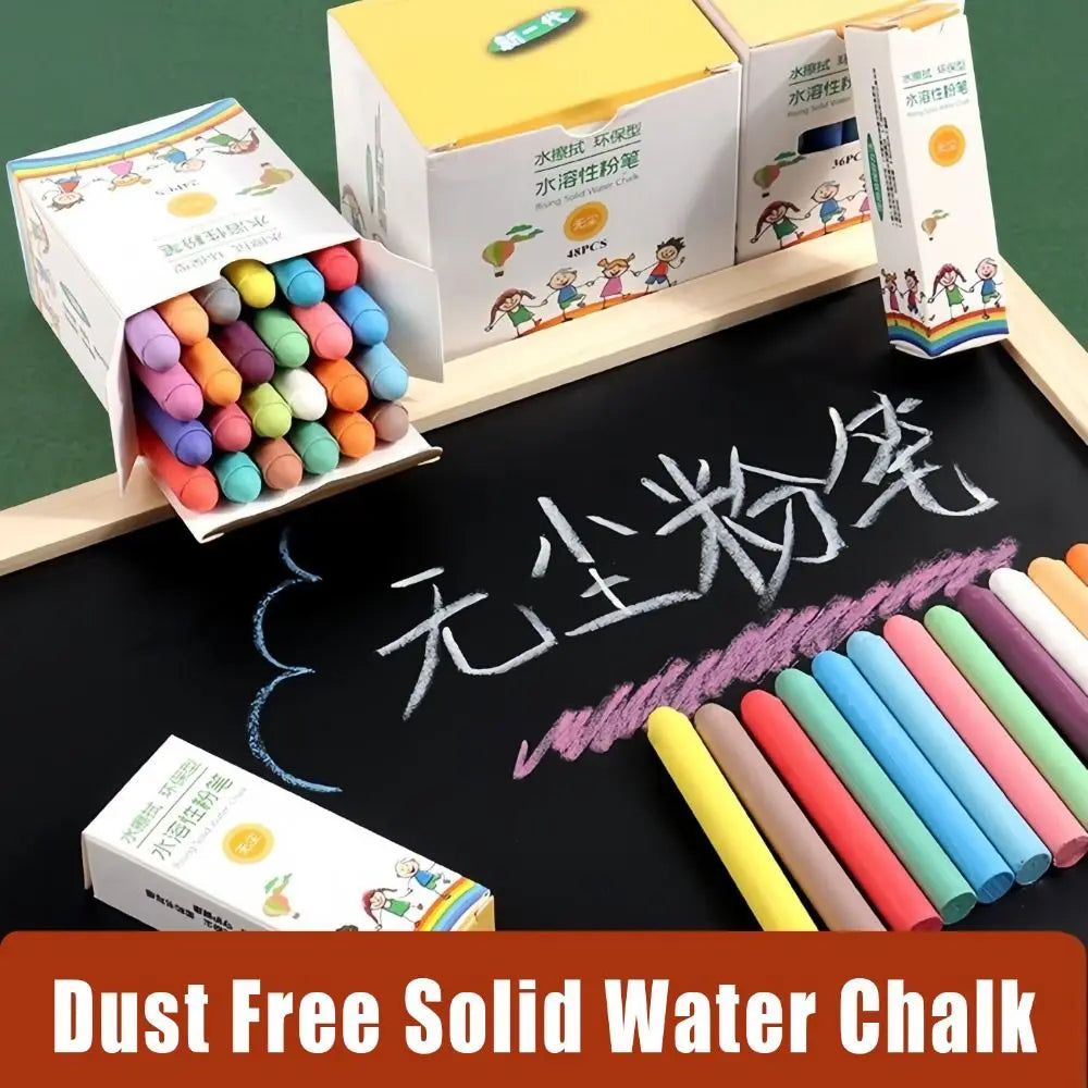Dustless Colored Chalk Set – Erasable Water-Soluble Blackboard Dustless Chalk Set Axl
