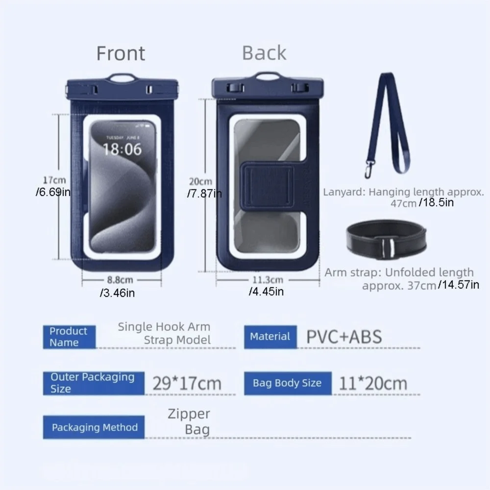 Waterproof Phone Pouch Armband & Neck Strap Dry Bag Waterproof Phone Pouch Axl