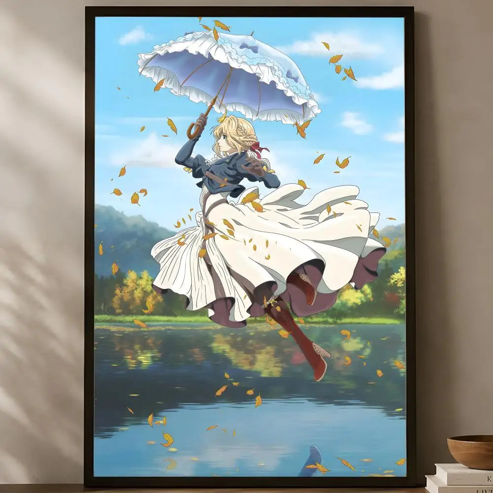 Violet Evergarden Anime Poster – Self-Stick HD Waterproof Wall Art Anime Wall Poster Axl