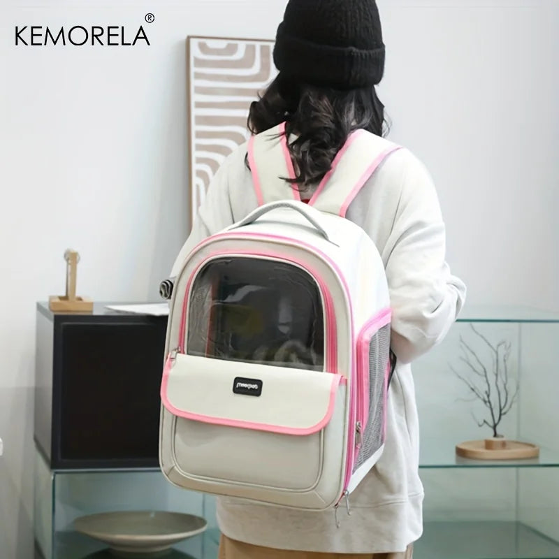 KEMORELA Large Transparent Capsule Pet Backpack – Cats & Dogs Pet Carrier Backpack Axl