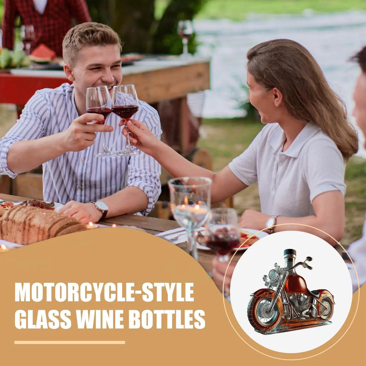 Motorcycle Glass Decanter – Whisky & Liquor Aerator Gift Glass Wine Decanter Axl