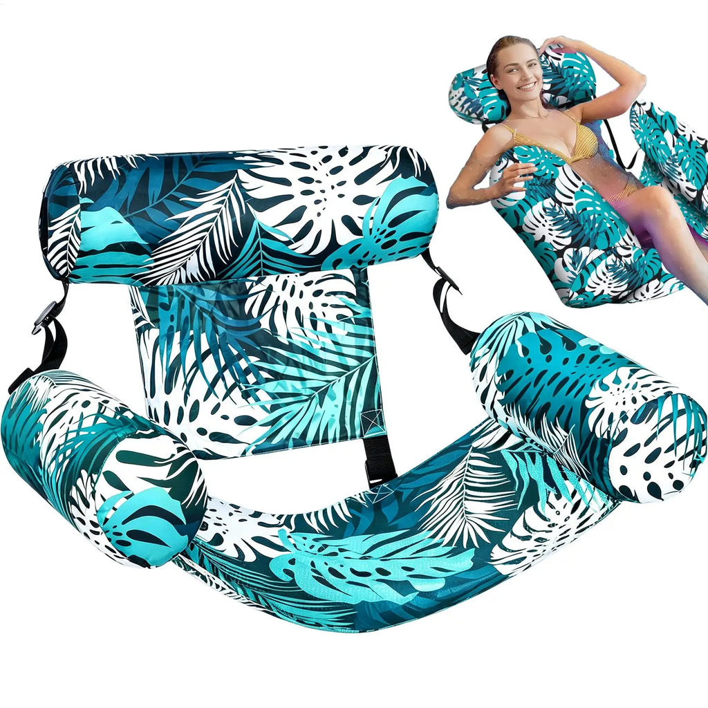 Inflatable Pool Hammock Chair – Foldable Float Lounger for Adults Pool Float Lounger Axl