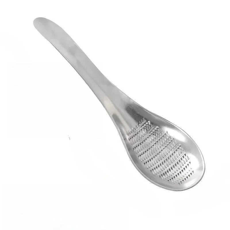 Stainless Steel Garlic Ginger Grater Grinder Spoon | Kitchen Tool Kitchen Grater Spoon Axl