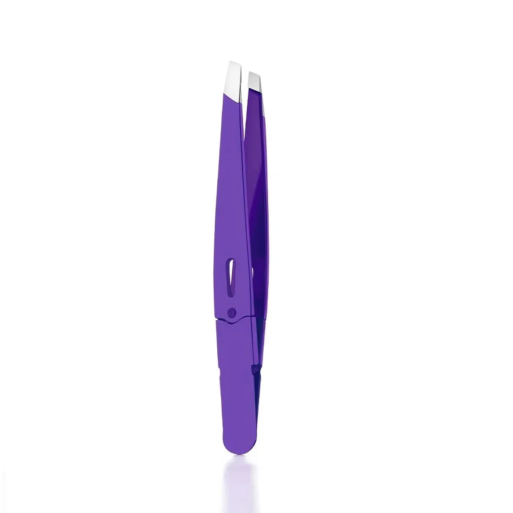 Stainless Steel Eyelash & Eyebrow Tweezer Set | Makeup Tool Makeup Tweezer Set Axl Purple