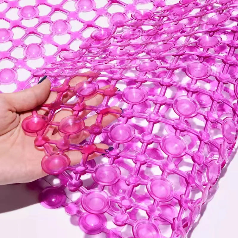 PVC Non-Slip Bath Mat with Suction Cups & Massage Nodes Bath Shower Mat Axl