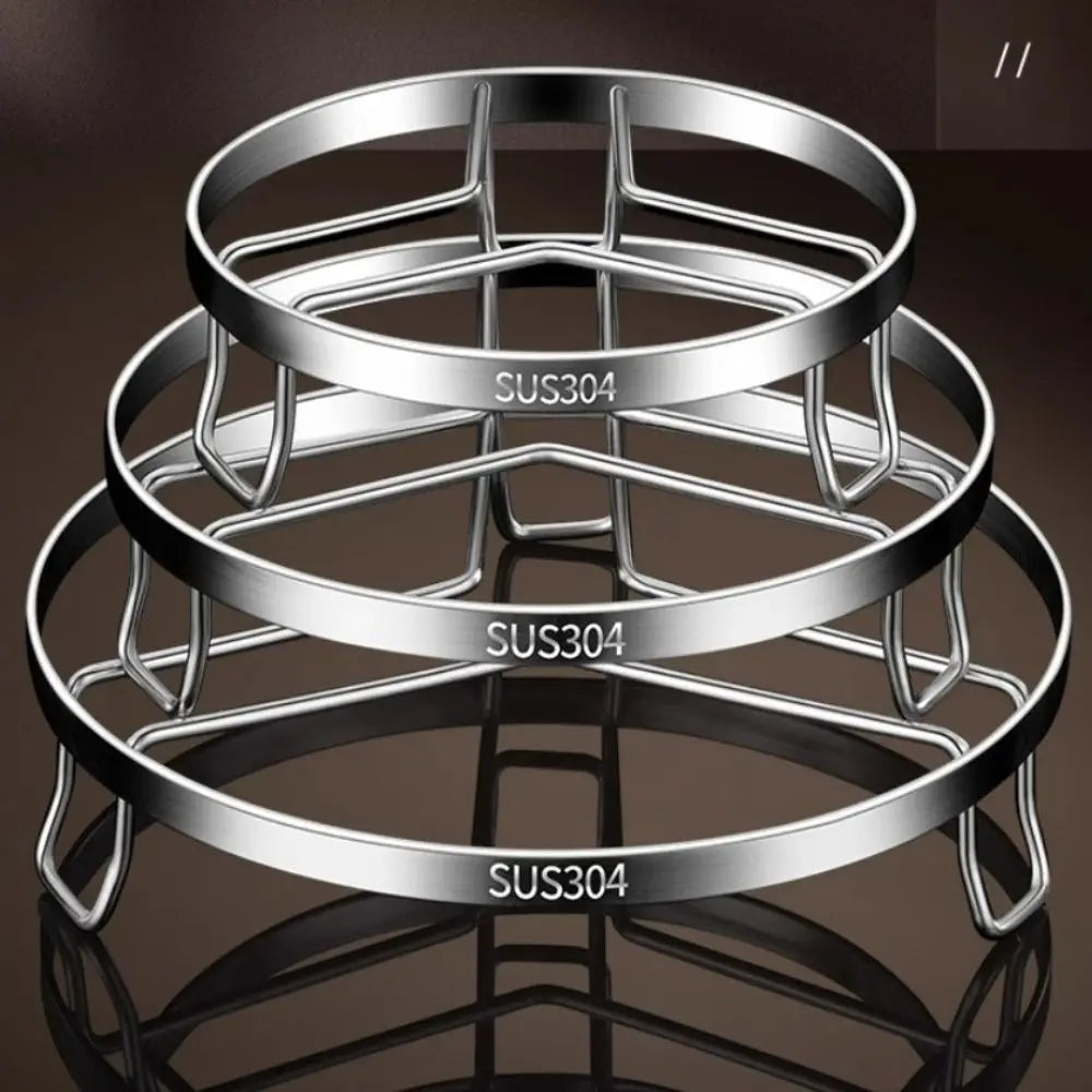 Stainless Steel Stackable Steamer Rack – 3 Sizes | Round Pot Rack Kitchen Steamer Rack Axl