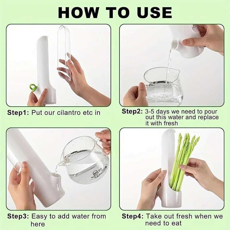 Herb Saver Storage Container – Fresh Herb Keeper 1/2/3 Pack Herb Storage Container Axl