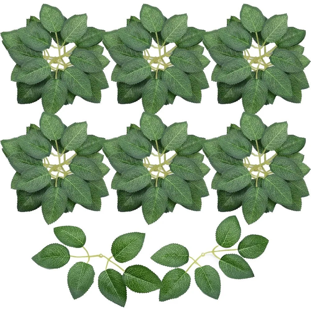 60 Pcs Artificial Rose Leaves – DIY Wedding & Party Decor Artificial Flower Leaves Axl