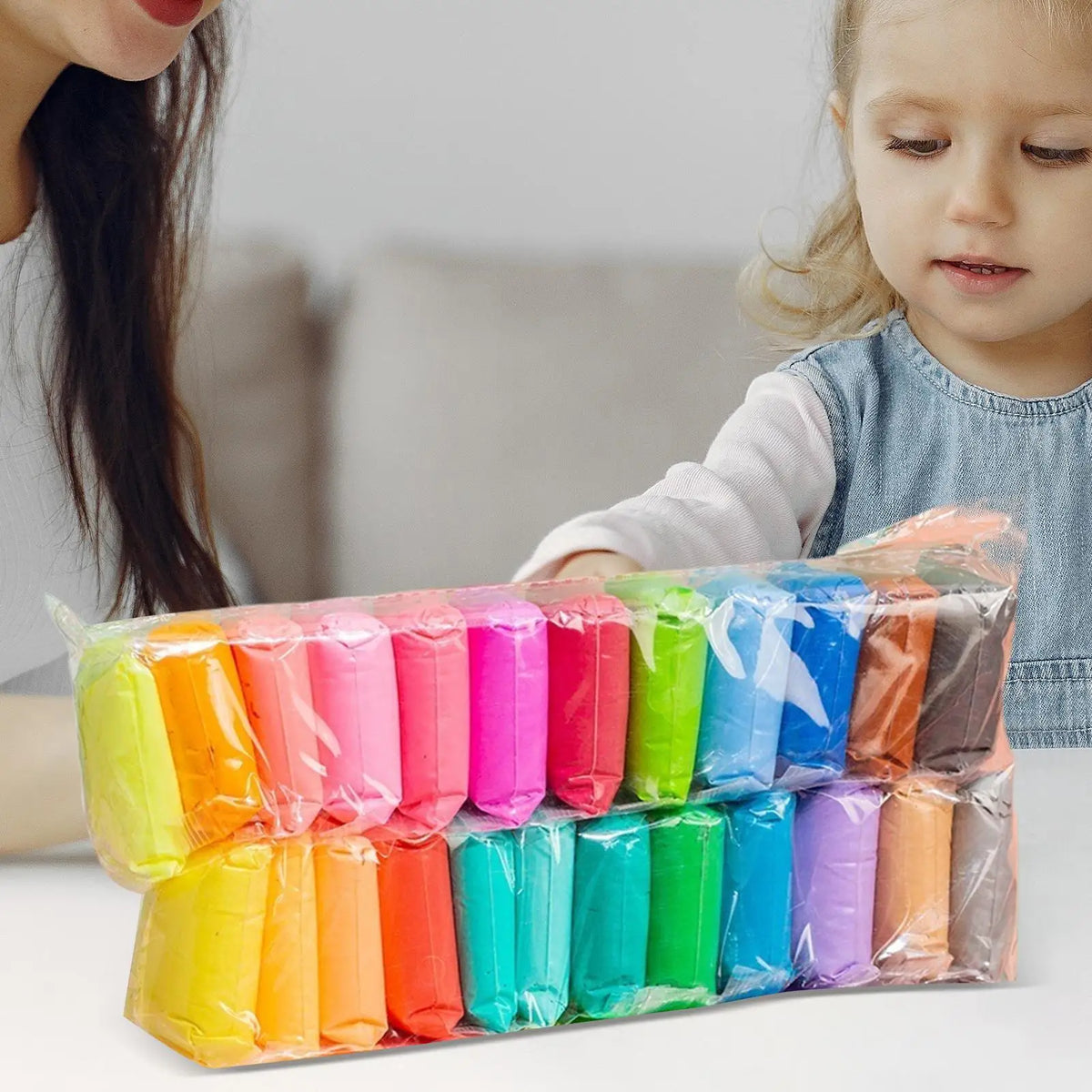 Kids Air Dry Clay Set – 12/24/36 Colors & Sculpting Tools Kids Clay Craft Kit Axl