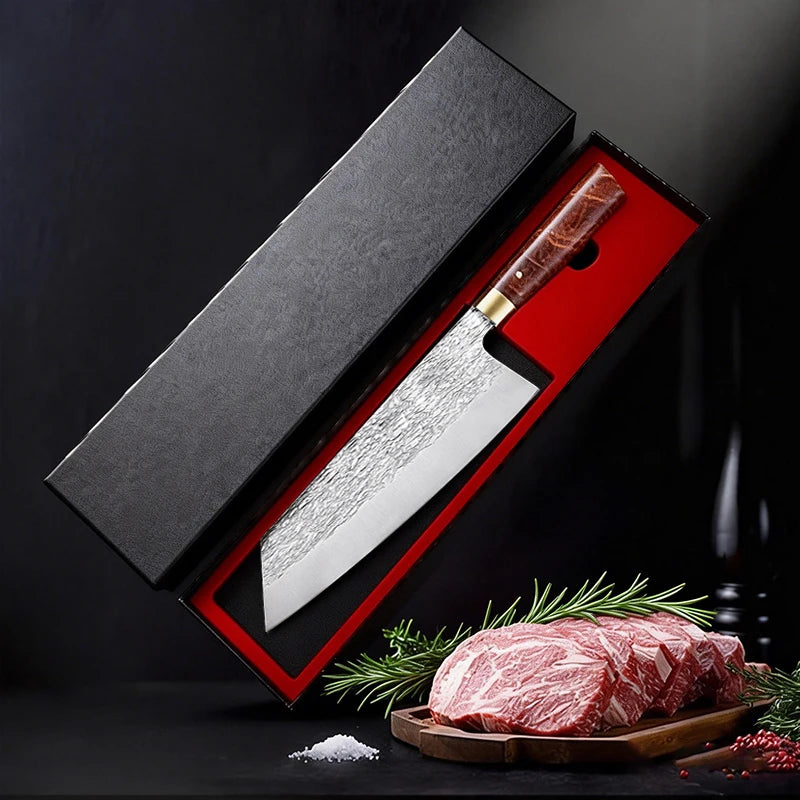 Professional Japanese Chef Knife | Hand-Forged Steel & Wood Chef Knife Axl