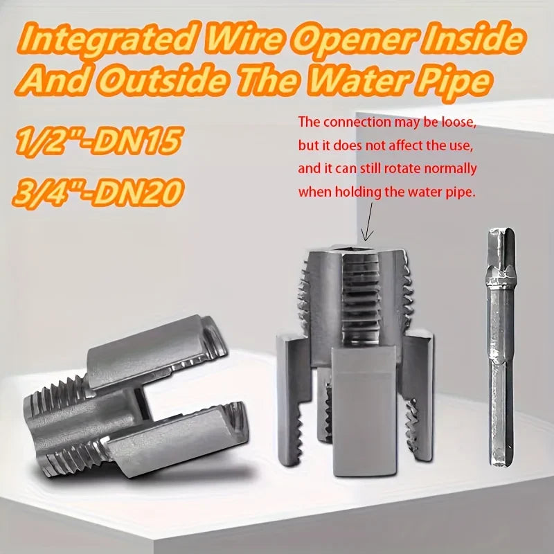 Inner & Outer Pipe Thread Tapper – Electric Drill Hose Tool Pipe Thread Tapper Axl