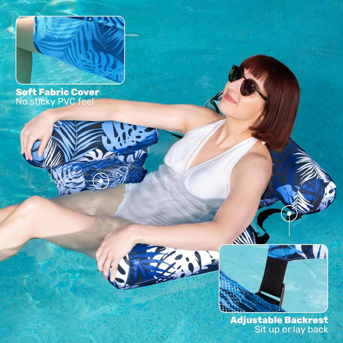 Inflatable Pool Float Lounger – Maple Leaf Hammock Chair Inflatable Pool Float Axl