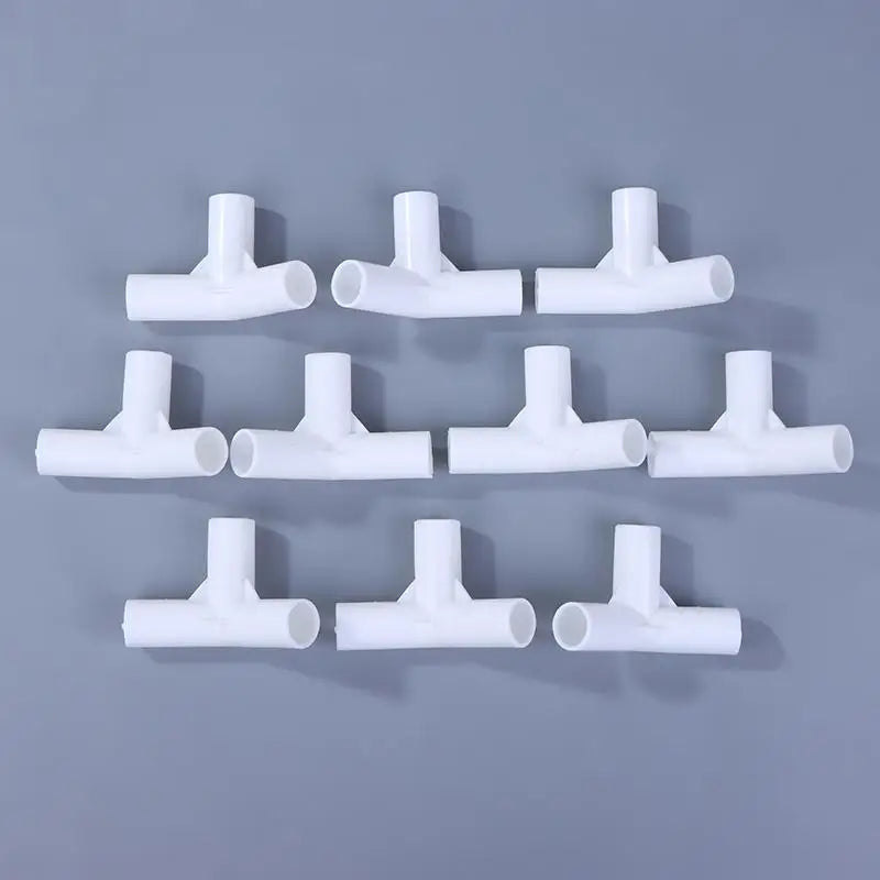 10 PCS 12mm Plastic Pipe Connectors – Tee, Elbow & DIY Fittings Pipe Fittings Axl A2