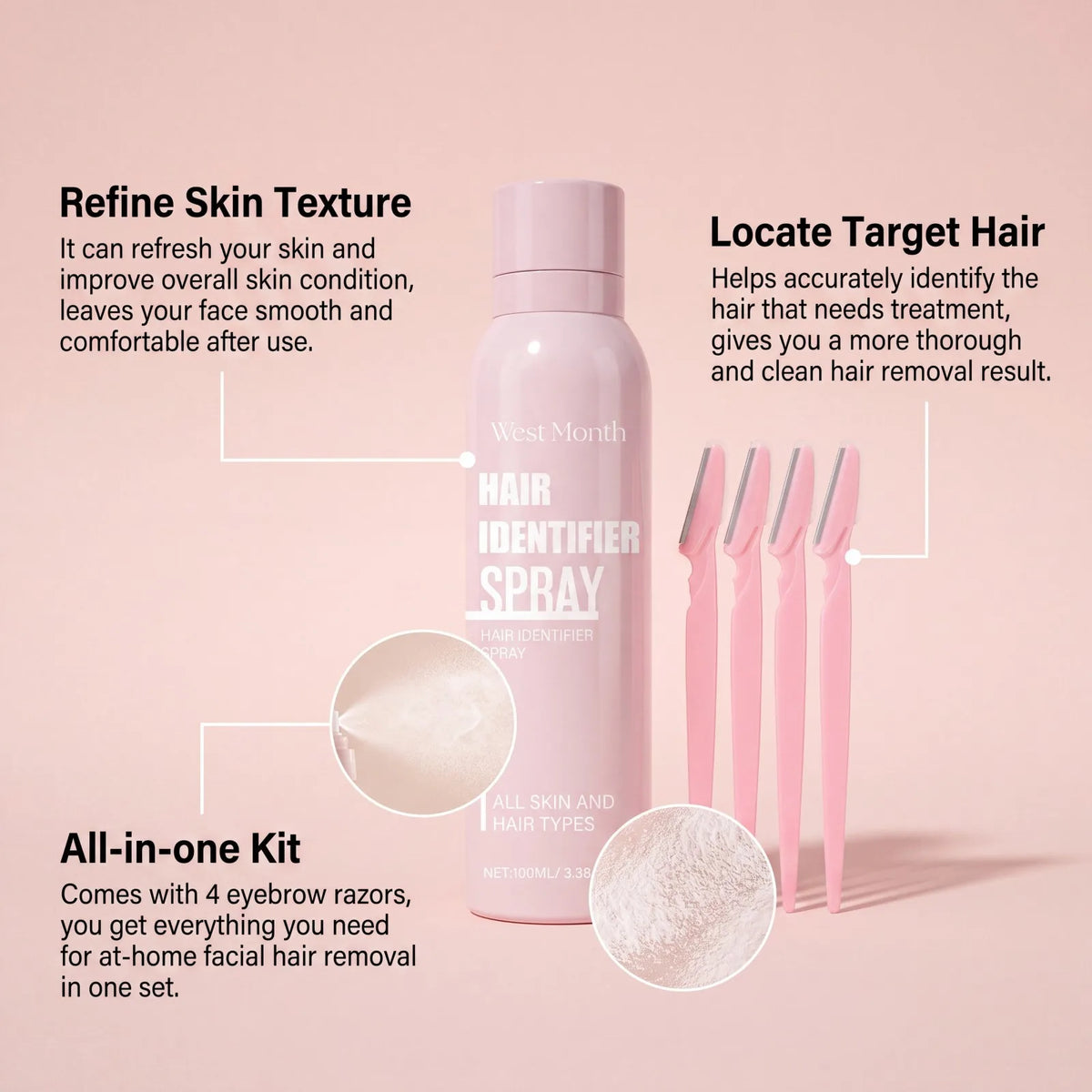 WEST MONTH Dermaplaning Facial Mist Spray | Hydrating Skin Care Facial Mist Spray Axl