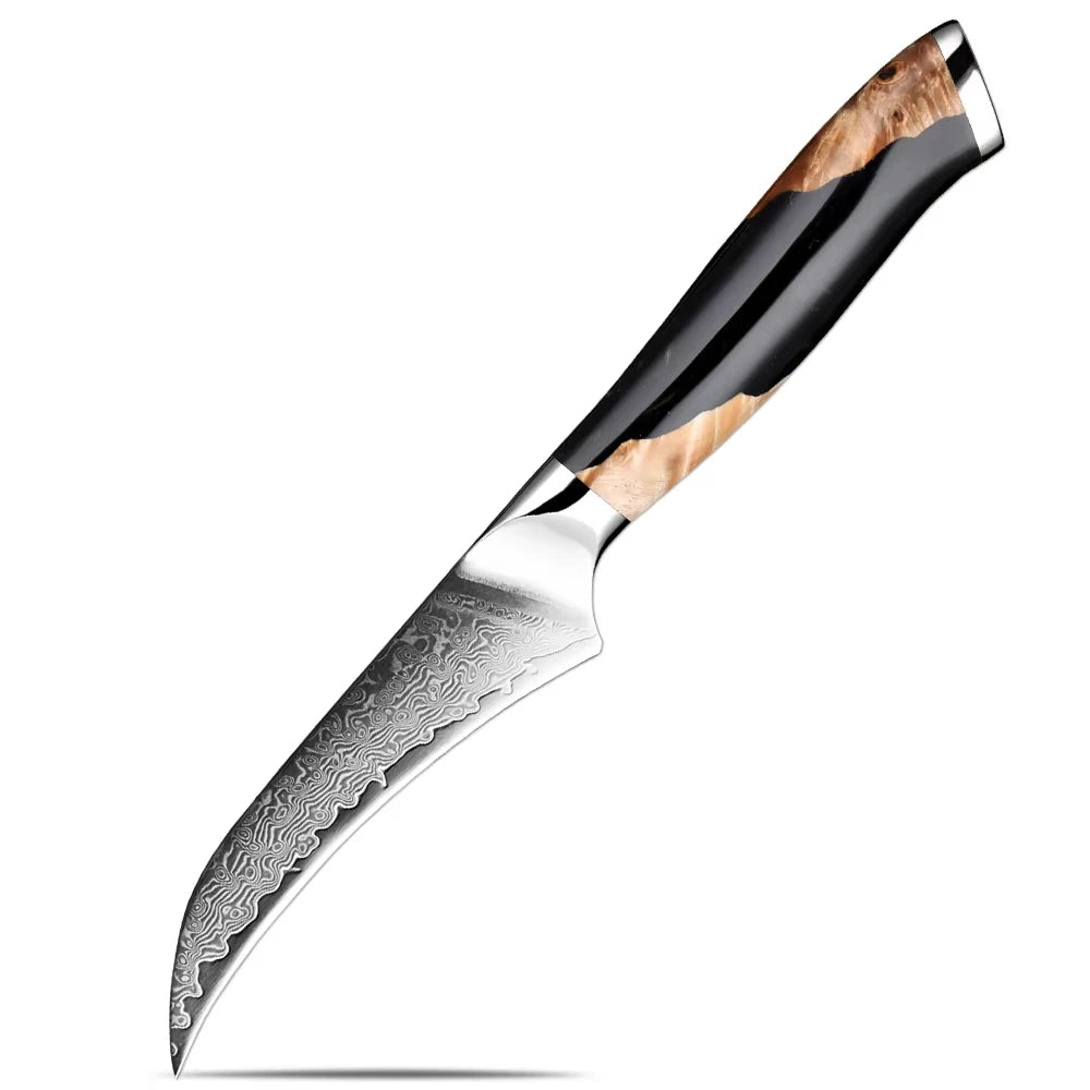 XITUO 7-Piece Damascus Steel Kitchen Knife Set | Ultra Sharp Kitchen Knife Set Axl Fruit knife