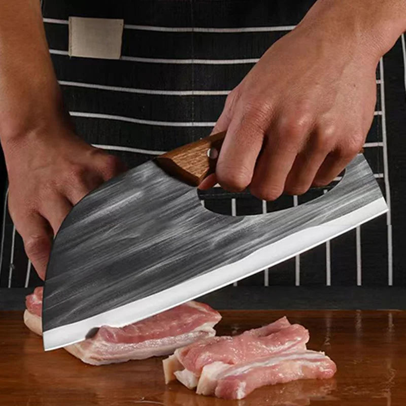 InLeung Stainless Steel Cleaver Knife – Sharp Kitchen Chef Knife Kitchen Cleaver Knife Axl