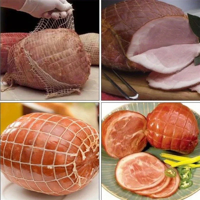 Elastic Meat Netting Roll for Beef, Ham & Sausage – White Meat Netting Roll Axl