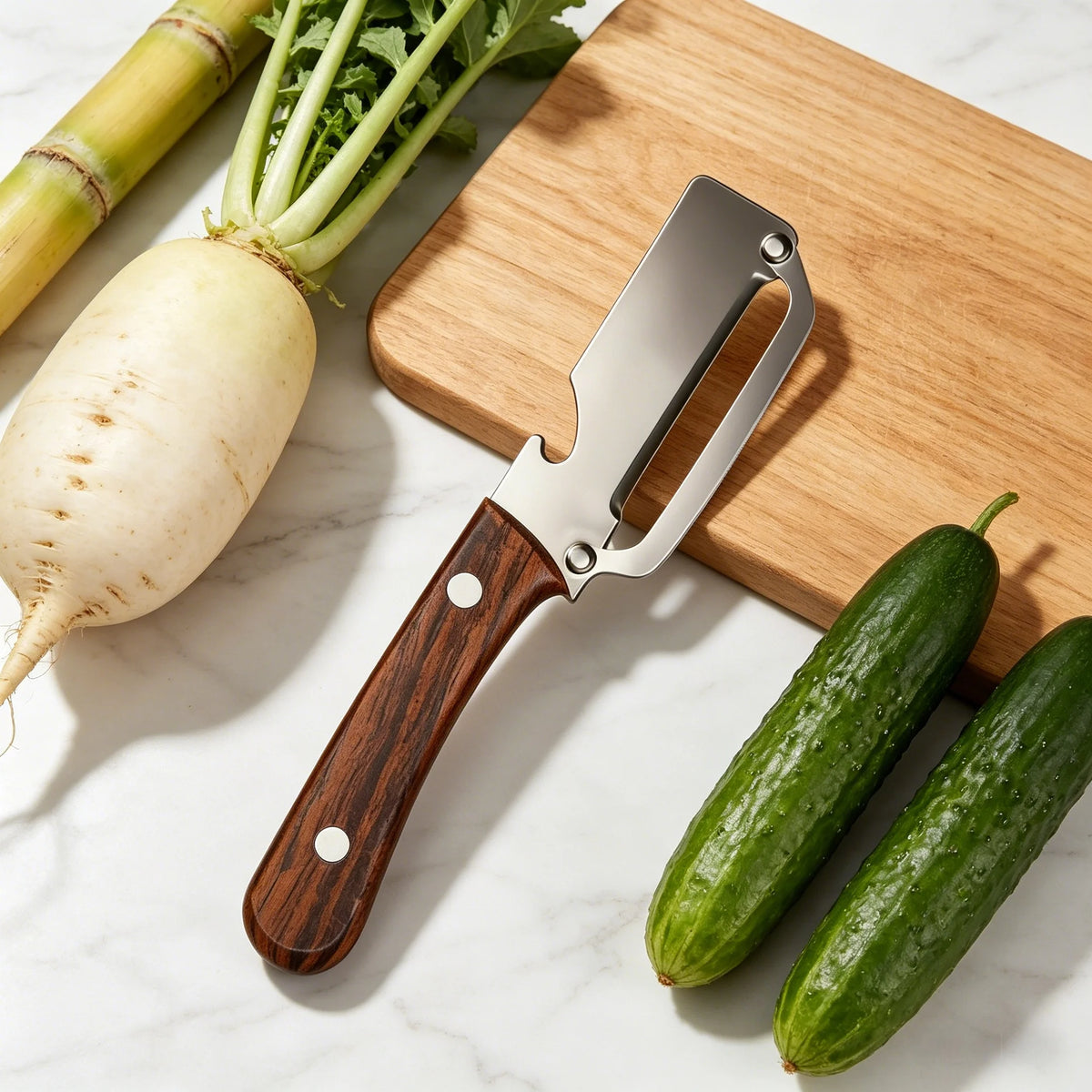 Sugarcane Peeling Knife – Stainless Steel Fruit & Veg Peeler Kitchen Peeling Knife Axl